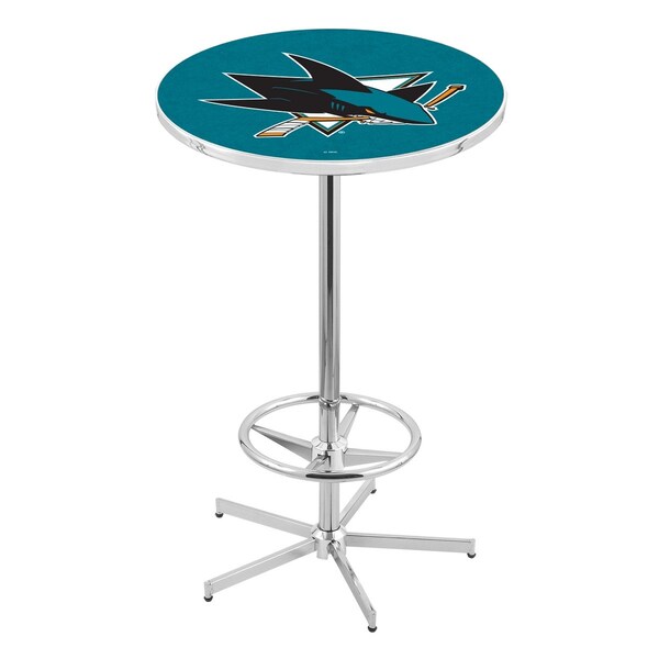 42" Chrome San Jose Sharks Pub Table